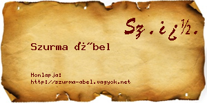 Szurma Ábel névjegykártya